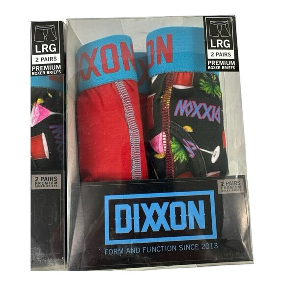 NIB Dixxon Flannel Company Men’s Large Premium Boxer Briefs Tropical 4 Pairs - Picture 2 of 3